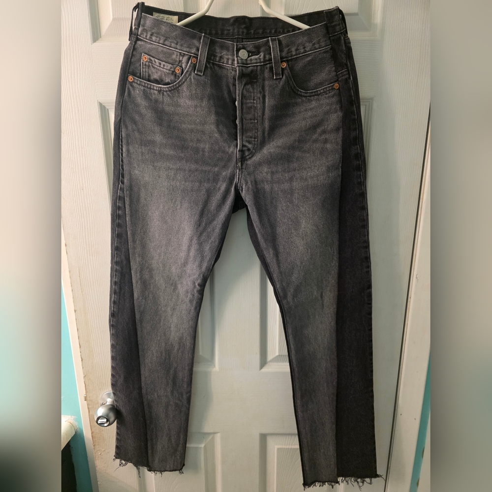 Amazing 2 Tone Spliced Black 501s